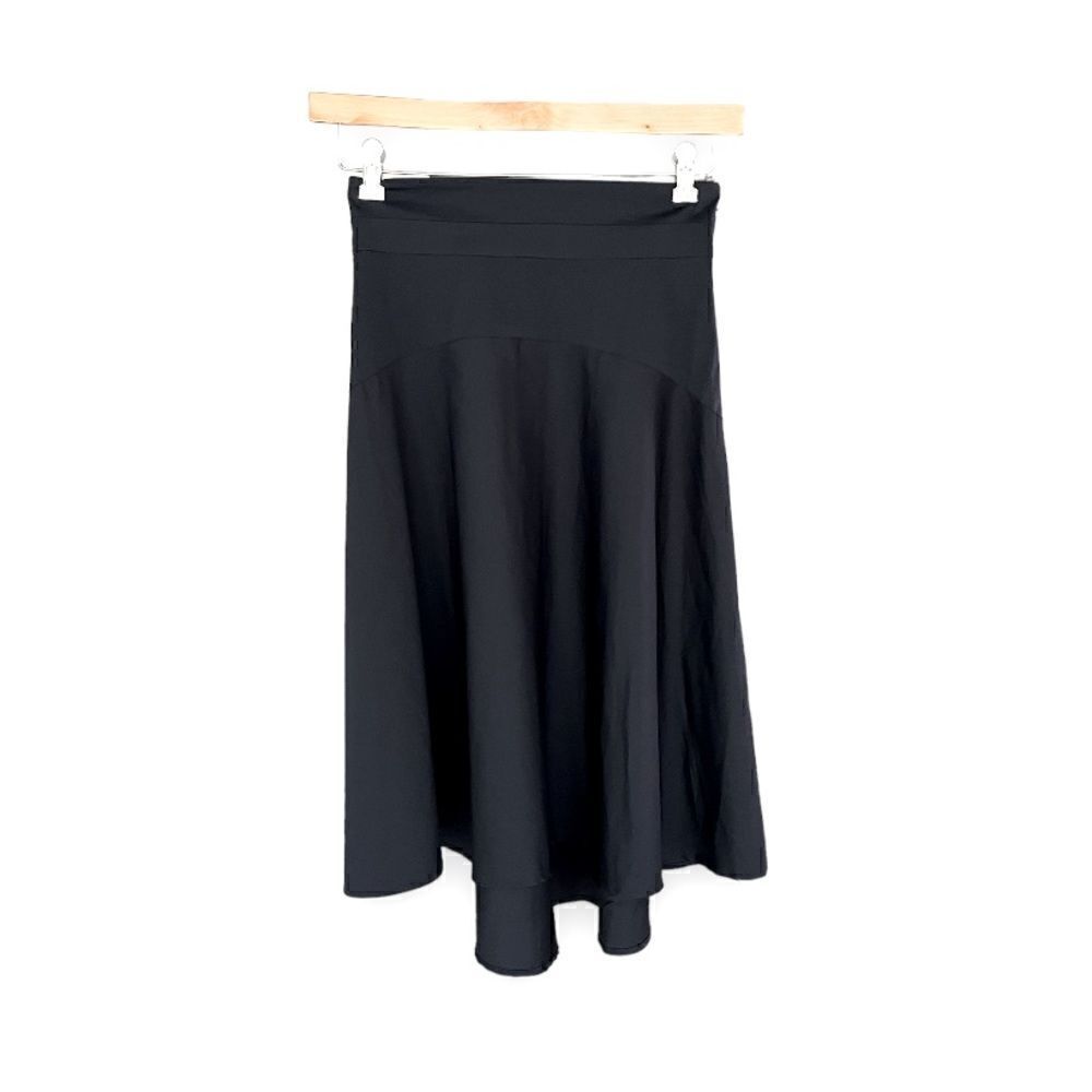 A.L.C. | Black Cotton Flare Midi Skirt (2)